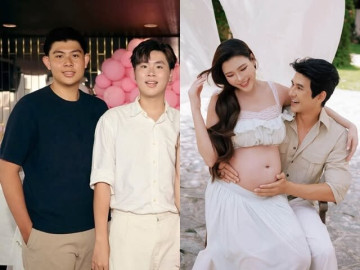 Sao Việt 24h: 2 con trai Kim Thư "gây sốt" khi đứng cạnh Lọ Lem - Hạt Dẻ; Thúy Diễm lộ sắc vóc trước khi "nằm ổ"