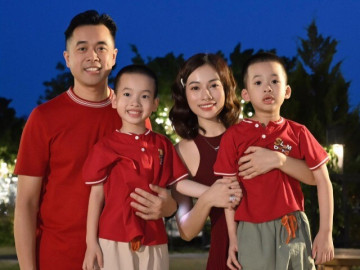 Dương Khắc Linh và vợ hạnh phúc đón thêm cặp "công chúa" sinh đôi, gia đình chính thức thành "vườn trẻ" 4 con