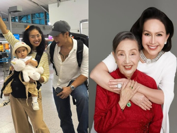 Sao Việt 24h: Con gái Ngô Thanh Vân hoá tomboy ở trời Tây; Nữ hoàng ảnh lịch khoe nhan sắc trẻ trung bên mẹ ruột 90 tuổi