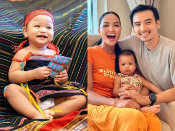 Con gái H'Hen Niê cá tính trong lần đầu tự đi xe, là em bé Ê Đê cực kỳ hào hứng khi về buôn làng