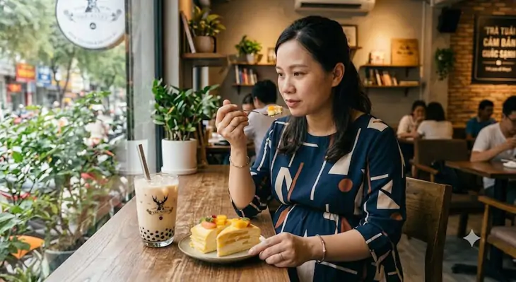 Ăn nhiều đường bổ sung ảnh hưởng tiêu cực đến sức khỏe của cả mẹ và em bé. Ảnh minh họa AI