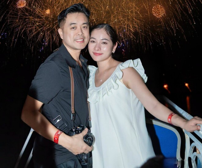 Sara Lưu bên chồng lớn hơn 13 tuổi - nhạc sĩ Dương Khắc Linh.