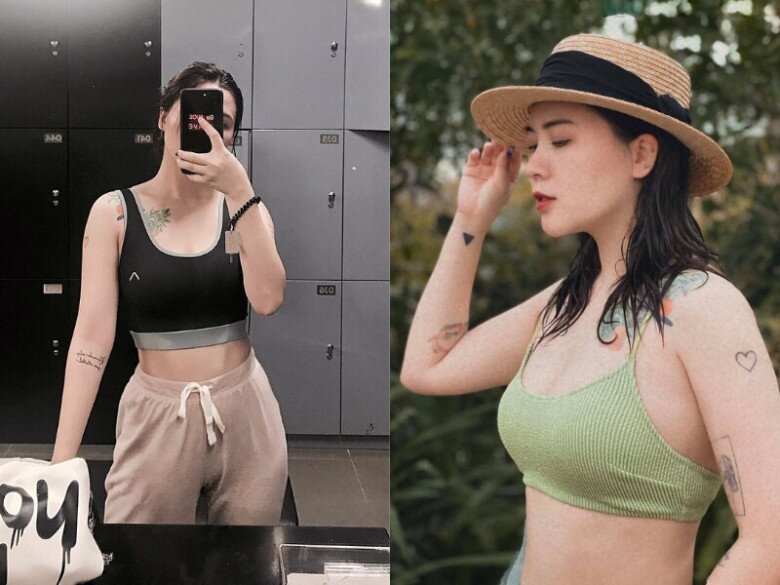 Mẹ một con khoe body săn chắc, thon gọn.