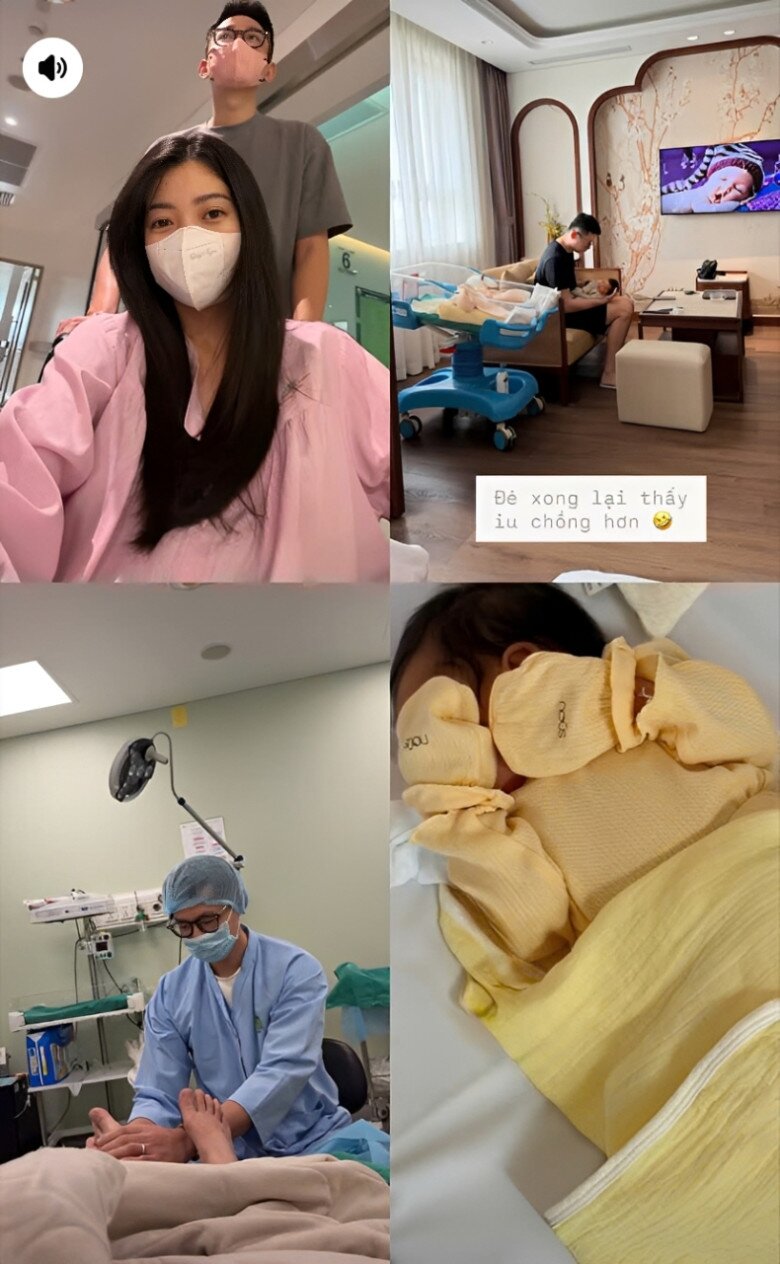Nữ MC xinh đẹp chia sẻ hành trình đi đẻ, được chồng đồng hành.