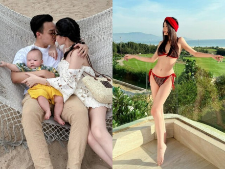Bà bầu - Cô giáo hot girl Đồng Tháp mặc bikini khoe bụng bầu trắng nõn, sinh xong đẹp nuột nà sống giàu sang bên chồng nam thần