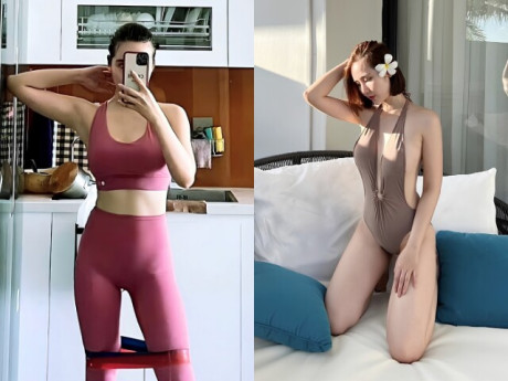 Mỹ nhân VTV chăm diện bikini khoe dáng sau sinh đẹp nuột nà, U40 trẻ như chị gái của con trai 11 tuổi