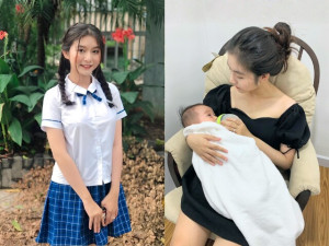 Bé gái tiểu học ở TP.HCM từng nổi tiếng vì quá xinh, giờ 20 tuổi mang bầu sinh 2 em bé búp bê, khoe dáng đẹp