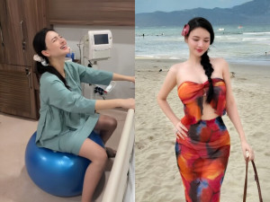 Mỹ nhân VTV đăng cảnh đi đẻ con đầu lòng: Kích sinh 18 tiếng em bé vẫn chưa chịu ra, đau "vật vã" vẫn xinh