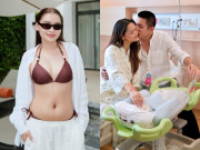 Bà bầu - Hot girl Khánh Hoà diện bikini sau 3 tháng sinh con, đi đẻ ở phòng tổng thống giờ chăm con trong biệt thự 3 tầng