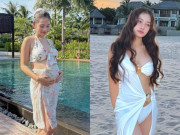 Bà bầu - Hot girl Hải Phòng đi thi hát cưới luôn giám đốc âm nhạc hơn 13 tuổi, giờ mang thai đôi bụng bầu "vượt mặt" vẫn xinh