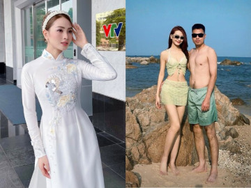 MC VTV quá đẹp được chàng cầu thủ trẻ si mê "lái máy bay", bụng bầu mặc áo tắm khoe dáng đẹp hút hồn