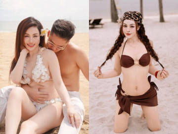 Mẹ đơn thân Hà Nội đẻ con cho cựu cầu thủ cao 1m86, sau sinh khoe dáng nuột bên 2 con gái riêng xinh như hoa hậu