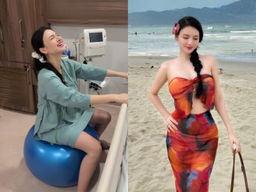 Mỹ nhân VTV đăng cảnh đi đẻ con đầu lòng: Kích sinh 18 tiếng em bé vẫn chưa chịu ra, đau “vật vã” vẫn xinh