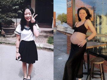 Bà bầu - Hotgirl trường cấp 3 ở Hà Nội có mẹ là hiệu phó nổi tiếng, mặc bikini khoe dáng nuột nà sau sinh con đầu lòng