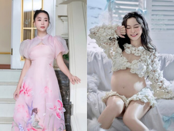 Bà bầu - Mỹ nhân Lâm Đồng lấy đại gia hơn 12 tuổi mặc váy cưới 1 tỷ, đẹp mặn mà sau 2 lần sinh nở