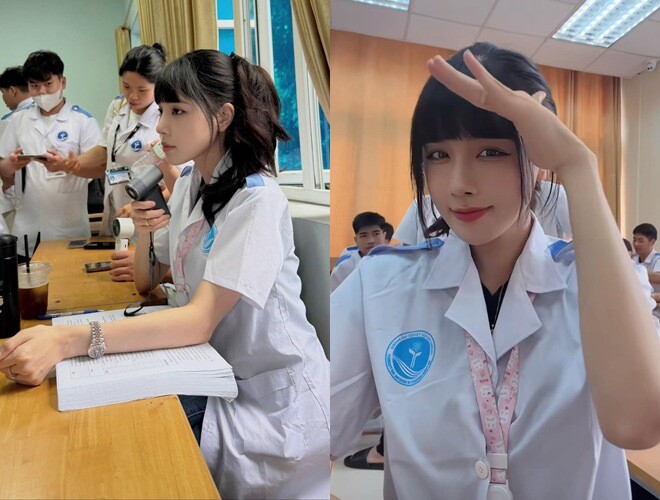 Cô hiện đang theo học ngành Y hệ liên thông tại Đại học Y Dược Hải Phòng.