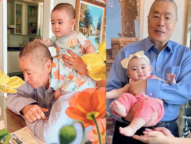 Vợ trẻ 3 năm sinh 2 con cùng chồng 87 tuổi, đứa trẻ lớn lên đẹp như thiên thần, được 3 vú em chăm sóc - 8