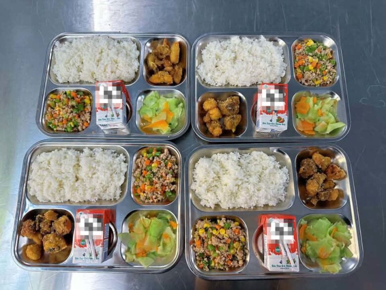 Suất ăn đầy đặn, vô cùng hấp dẫn. Ảnh Diệu Linh