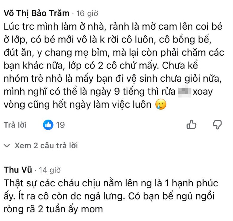 Camera giám sát ghi lại cảnh ngủ trưa ở trường mẫu giáo của con ngày đầu đi lớp khiến bố mẹ ở Hà Nội thi nhau thắc mắc - 3