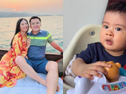 Yêu con - Con trai HH Ngọc Hân và chồng chuyên viên Bộ Ngoại giao "lột xác" sau 10 tháng, bé được khen "có tướng" lãnh đạo, thông minh