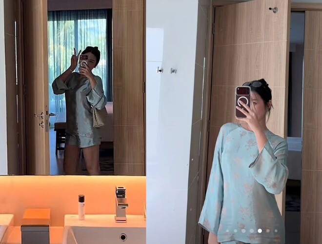 Tiểu thư Hà thành cùng chồng cầu thủ 1m87 đưa con trai đi biển, mẹ diện bikini đẹp nõn nà, bố khéo chăm con - 8
