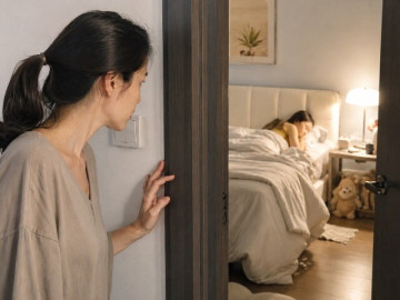 Ở lại nhà chị đồng nghiệp một hôm, nửa đêm cảnh chồng chị bế con trong phòng ngủ, tôi quyết về viết đơn ly hôn
