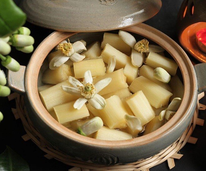 Mía hấp mang lại nhiều tác dụng với cơ thể, nhất là thời điểm giao mùa. Ảnh minh họa. 