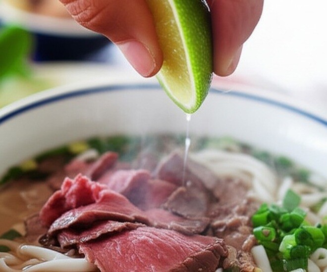 Vắt chanh vào thịt bò không chỉ giúp tăng hương vị món ăn, nó còn làm tăng giá trị dinh dưỡng cho cơ thể. Ảnh minh họa. 