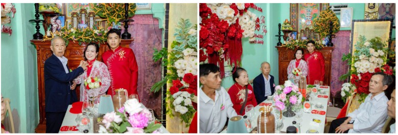 Hạnh phúc của cặp đôi được hai bên gia đình ủng hộ