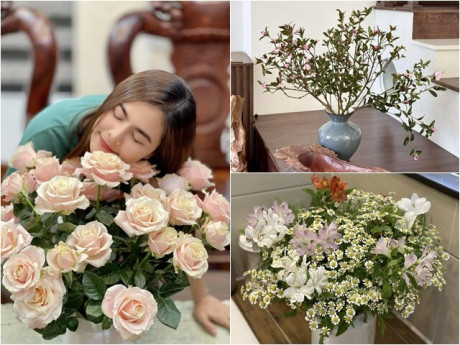 Quốc hoa Cuba được nữ diễn viên 4 con chọn cắm trong nhà, không gian biệt thự 1.000m² càng nên thơ