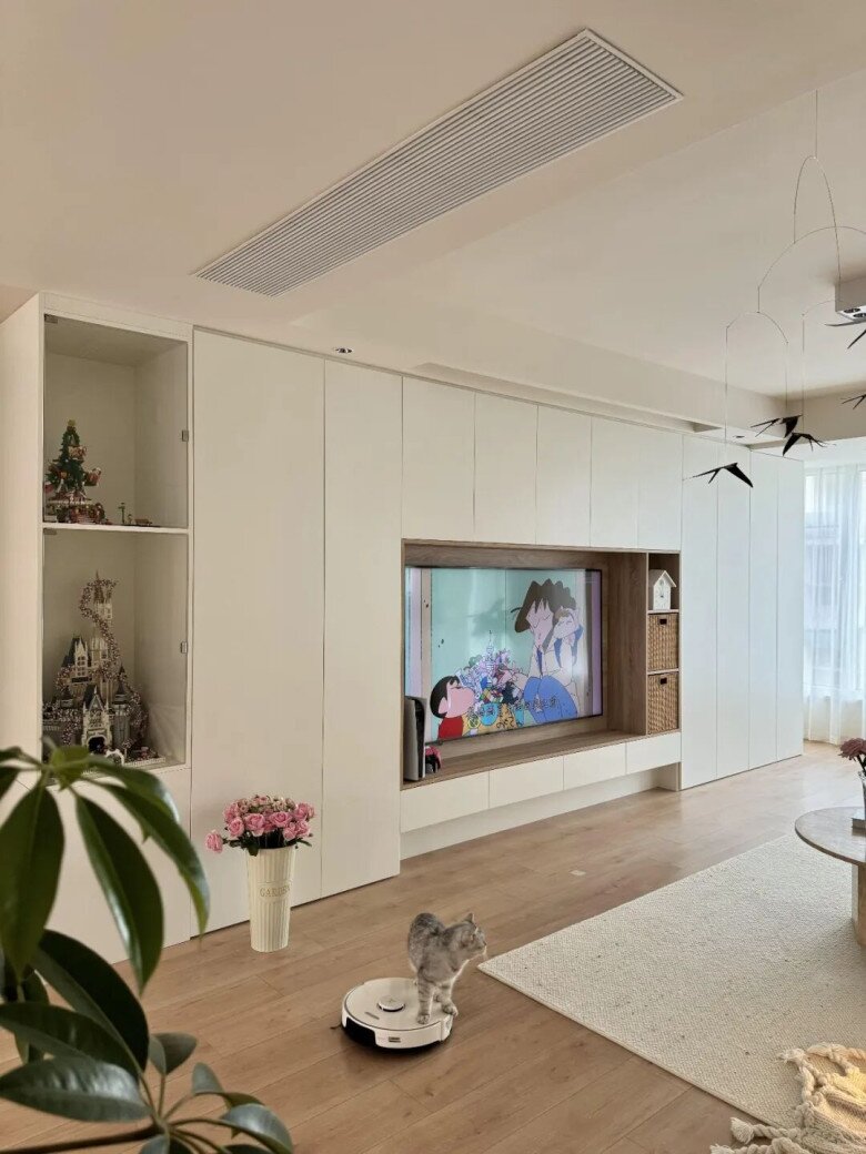 Tại sao ngày càng nhiều gia đình từ bỏ bức tường TV? Thiết kế kiểu này vừa tiết kiệm vừa tiện dụng - 7