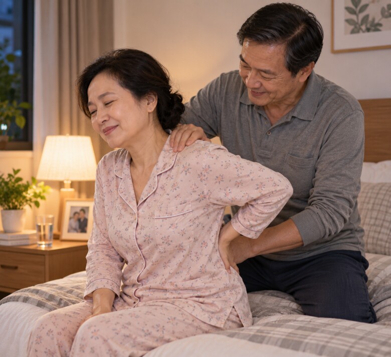 Tôi đau lưng, anh lại xoa bóp cho vợ. (Ảnh minh họa)