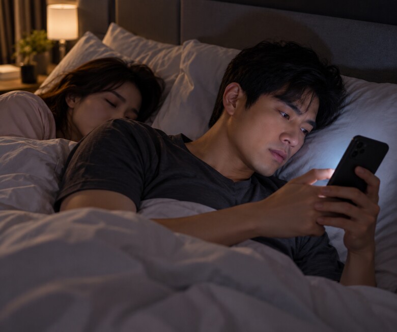Thời gian gần đây, chồng tôi thường lén xem điện thoại. (Ảnh minh họa)