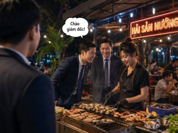Thấy vợ cũ bán hải sản vỉa hè, tôi định đến mỉa mai thì người đi cùng khúm núm: “Chào giám đốc!”