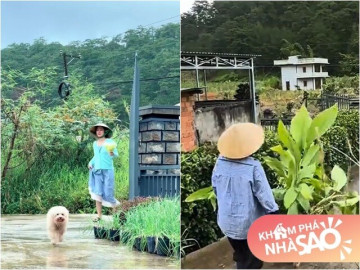Nữ diễn viên Việt xinh như hoa về quê làm vườn lấm lem không nhận ra, sống trong khu đất 3.000m2 giữa Đà Lạt