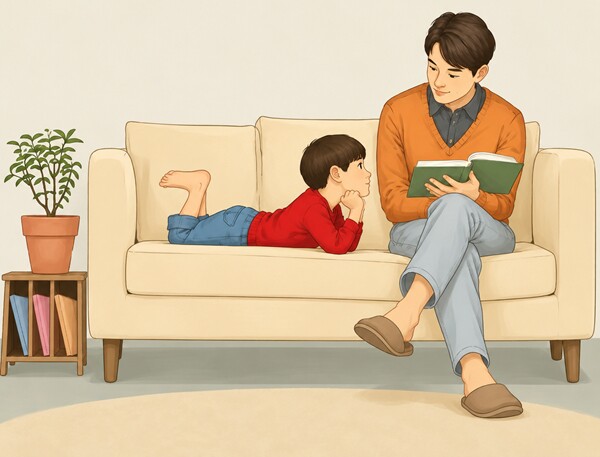 Đọc truyện trước khi ngủ là cách nuôi dưỡng sự gắn kết giữa bố và con.