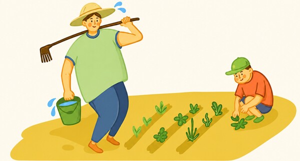 Làm vườn còn là cách giúp trẻ rèn luyện tính trách nhiệm, sự kiên nhẫn và biết trân trọng giá trị của lao động.