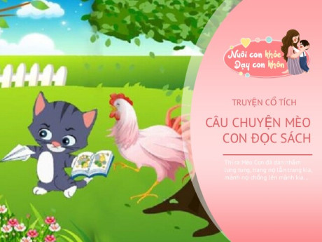 Truyện cổ tích: Mèo con đọc sách