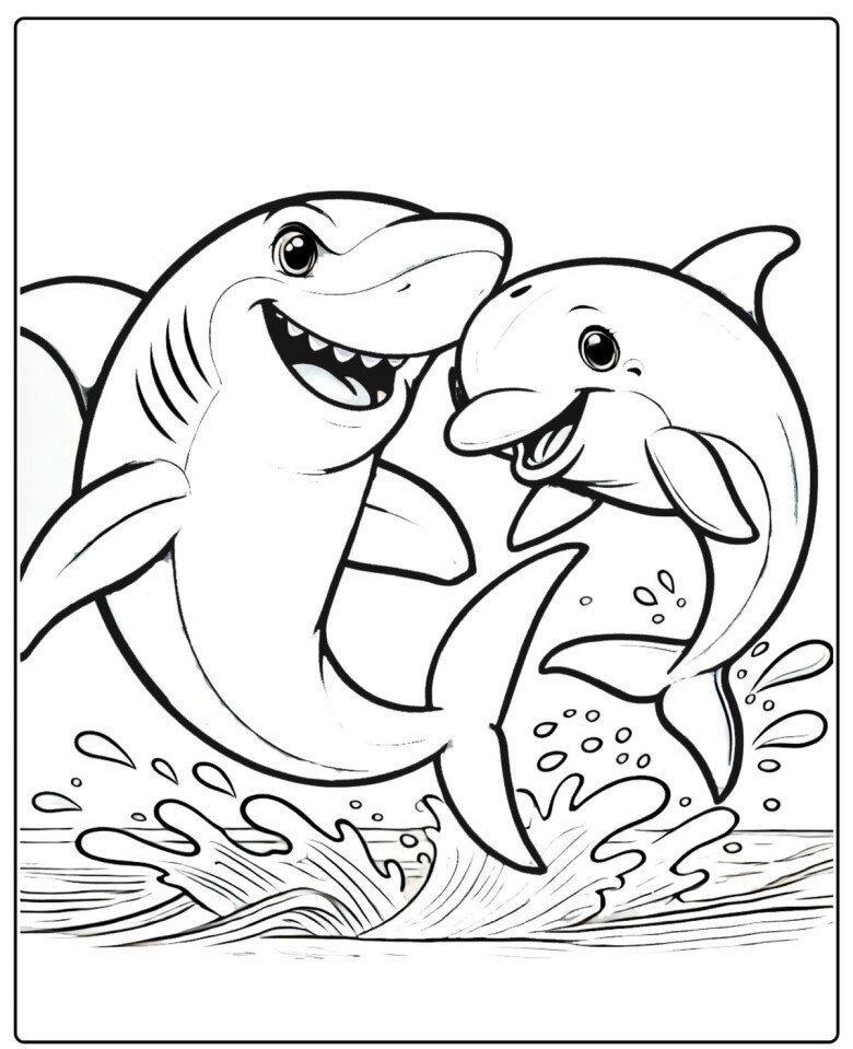 Tranh tô màu Baby Shark đáng yêu, cùng bé khám phá thế giới đại dương - 11