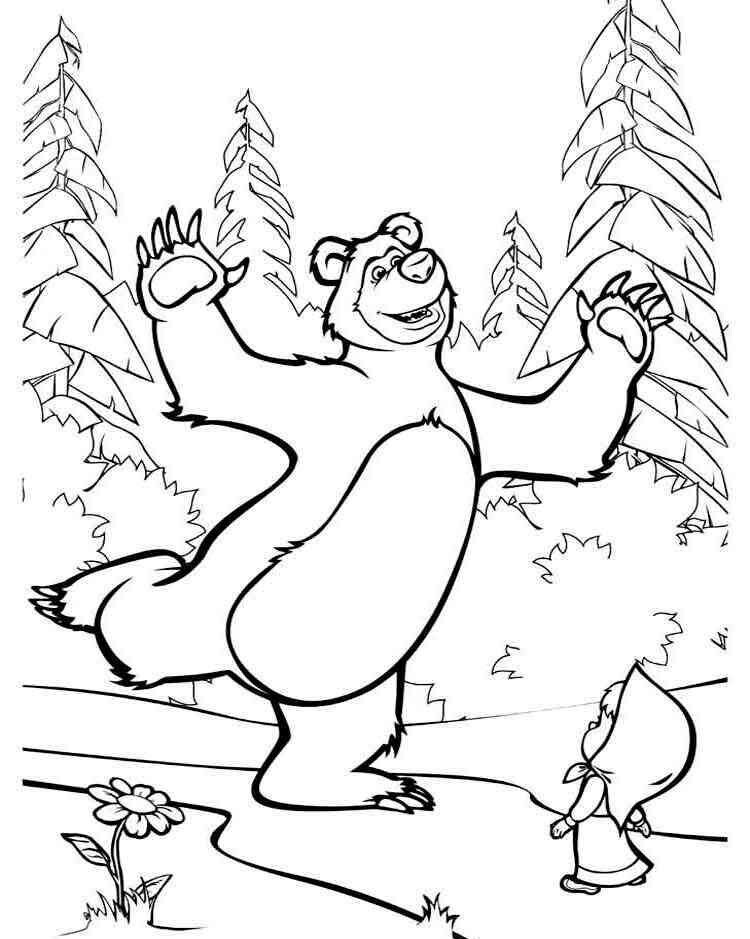 Tranh tô màu amp;#34;Masha and the Bearamp;#34; vui nhộn, dễ thương giúp bé phát triển khả năng sáng tạo - 13