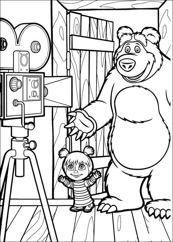 Tranh tô màu amp;#34;Masha and the Bearamp;#34; vui nhộn, dễ thương giúp bé phát triển khả năng sáng tạo - 9