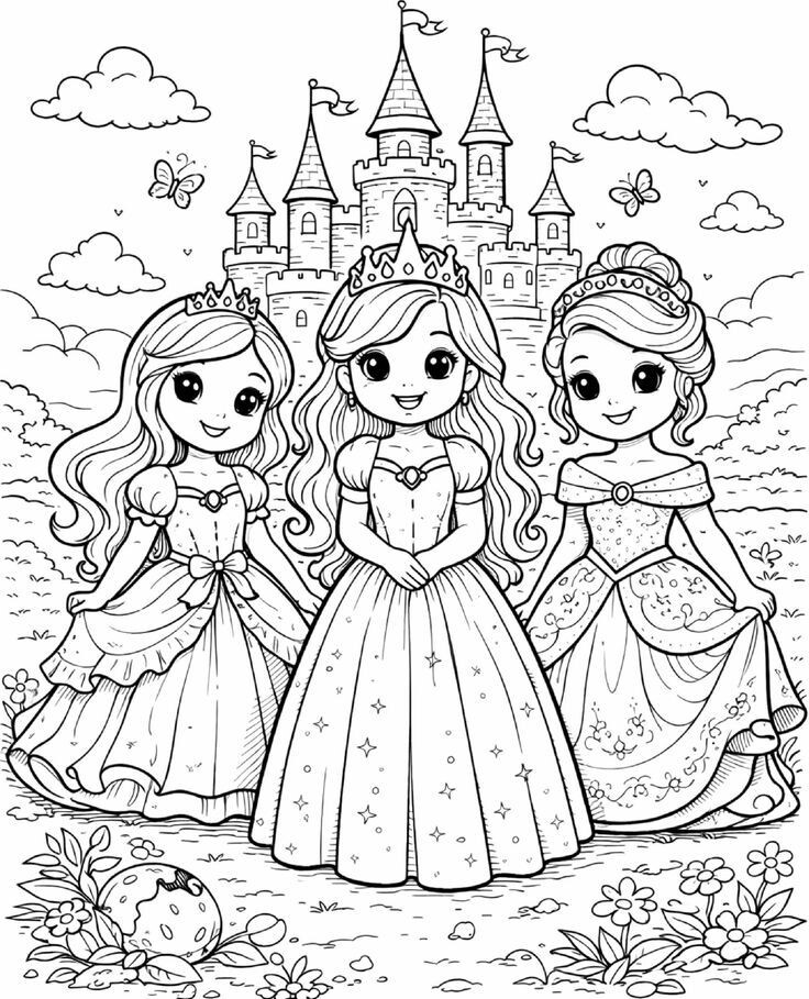 Bộ tranh tô màu những nàng công chúa Disney xinh đẹp, bé gái nào cũng thích - 2