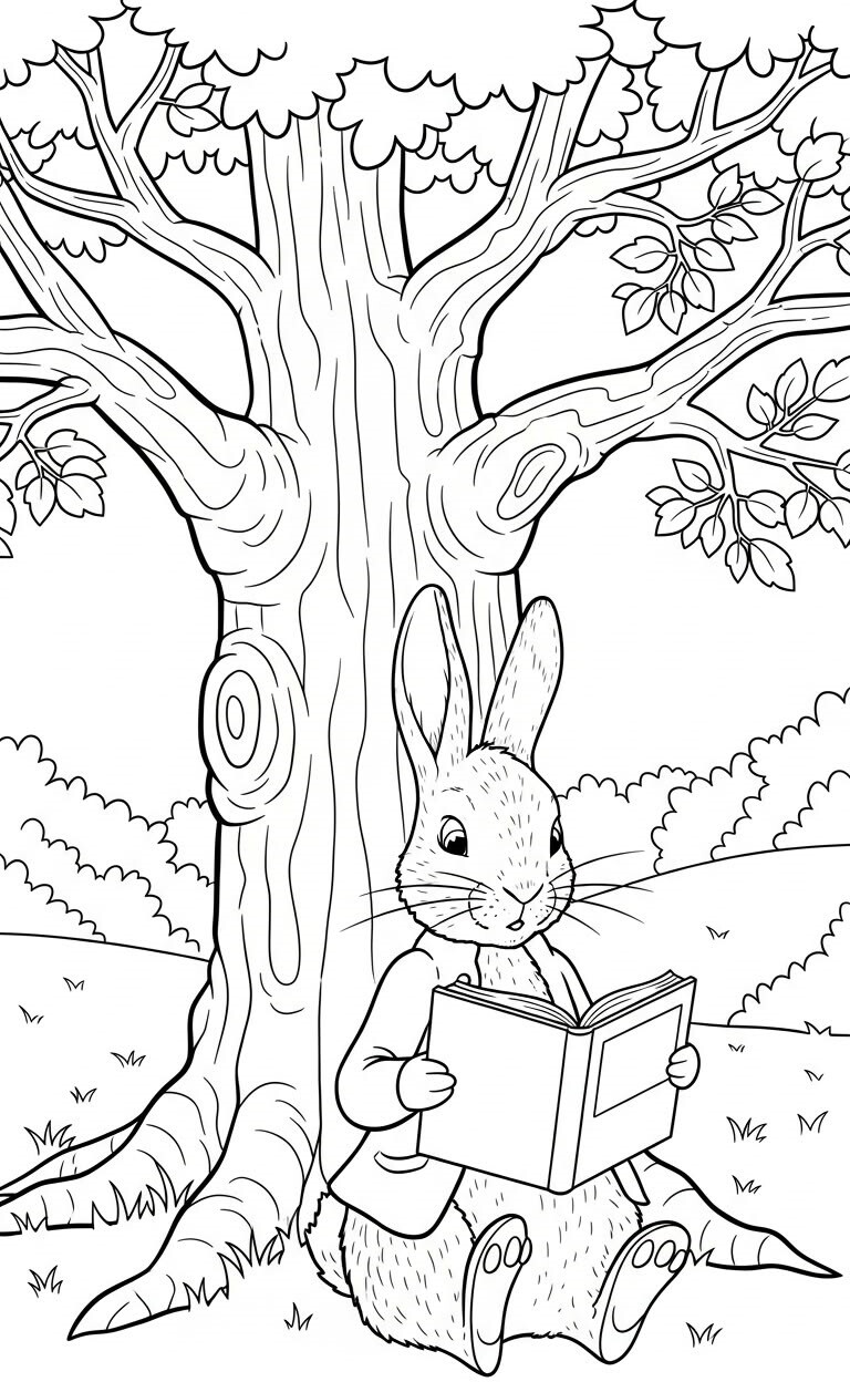 Tranh tô màu Peter Rabbit cho bé mầm non, vừa chơi vui, vừa phát huy trí tưởng tượng - 1