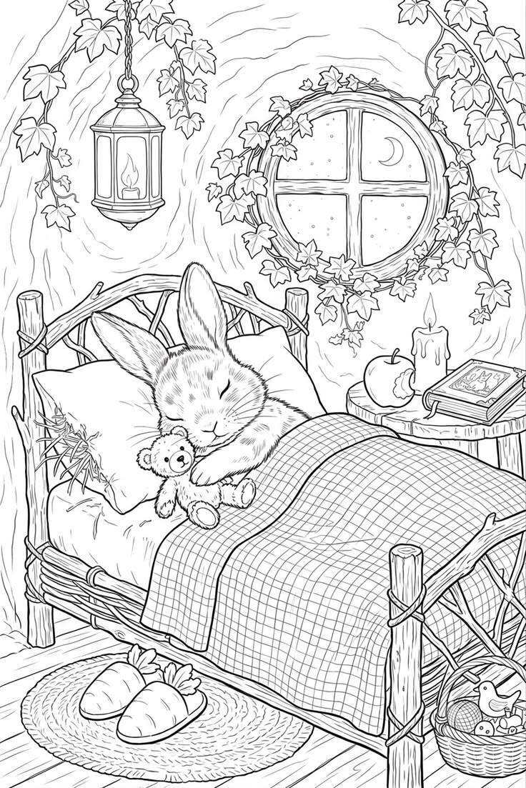 Tranh tô màu Peter Rabbit cho bé mầm non, vừa chơi vui, vừa phát huy trí tưởng tượng - 6