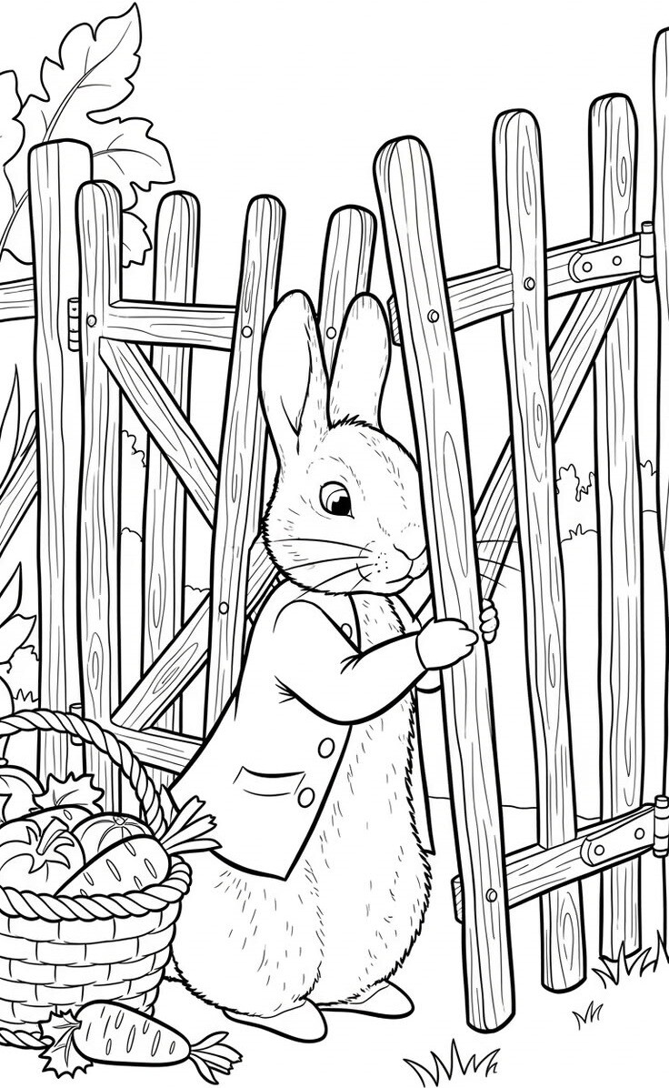 Tranh tô màu Peter Rabbit cho bé mầm non, vừa chơi vui, vừa phát huy trí tưởng tượng - 7