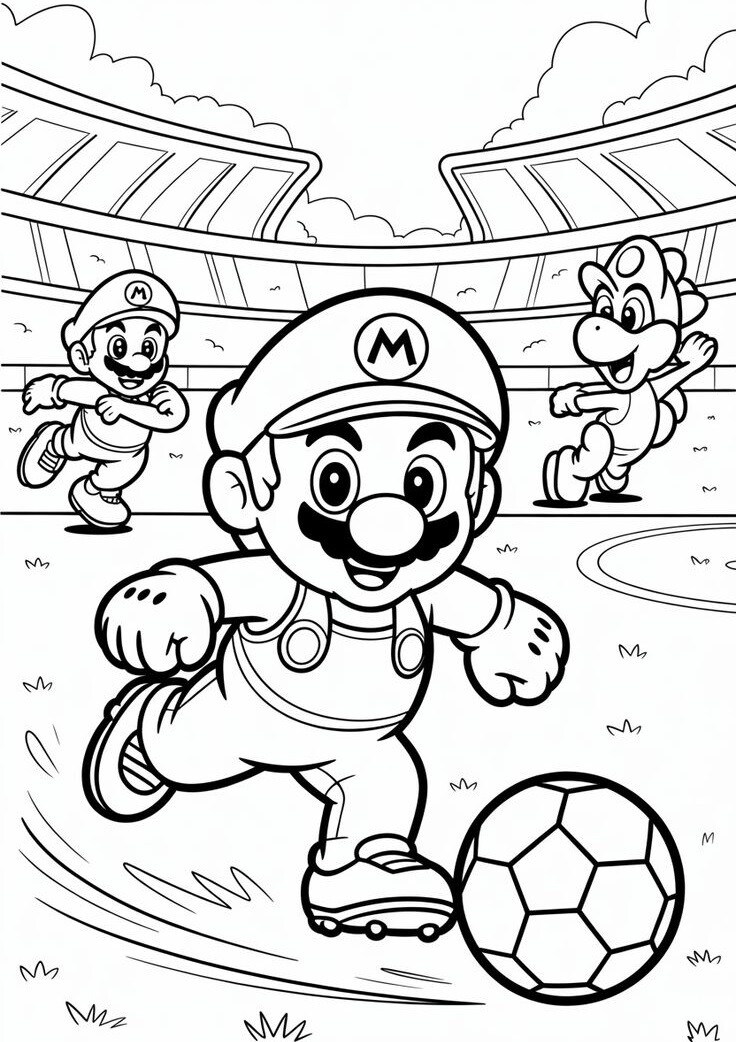 Bé mê Super Mario? Đừng bỏ lỡ bộ tranh tô màu sinh động và dễ tô này - 10
