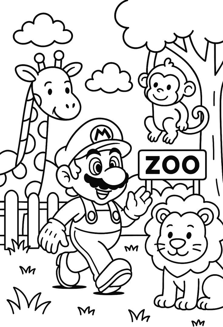 Bé mê Super Mario? Đừng bỏ lỡ bộ tranh tô màu sinh động và dễ tô này - 14