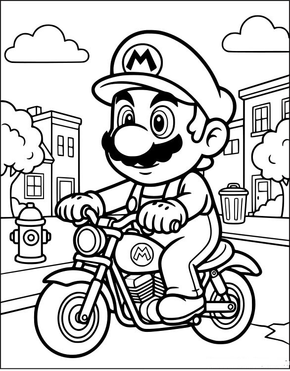 Bé mê Super Mario? Đừng bỏ lỡ bộ tranh tô màu sinh động và dễ tô này - 18