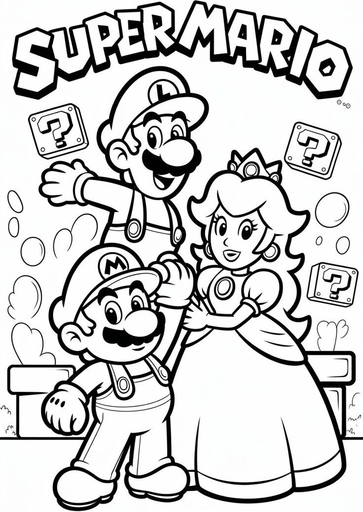 Bé mê Super Mario? Đừng bỏ lỡ bộ tranh tô màu sinh động và dễ tô này - 3