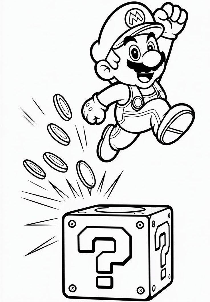 Bé mê Super Mario? Đừng bỏ lỡ bộ tranh tô màu sinh động và dễ tô này - 6